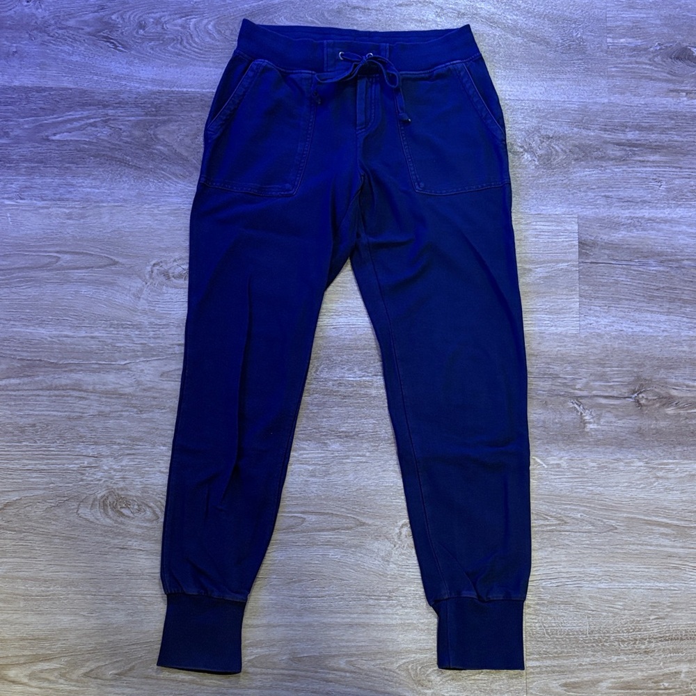 Uniqlo Blue Elastic+Drawstring Waist 4-Pocket Cotton Joggers
